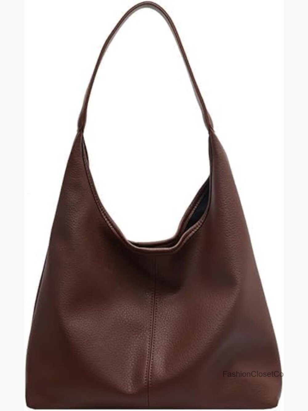 Soft PU Leather Slouchy Hobo Tote Bag Shoulder Purse 2pcs Work Handbags